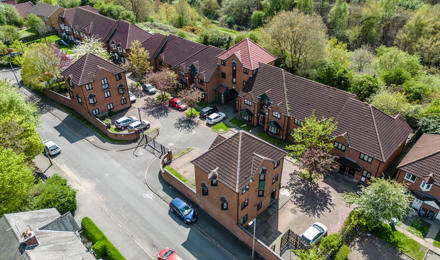 An aerial photo of Great Arthur Street