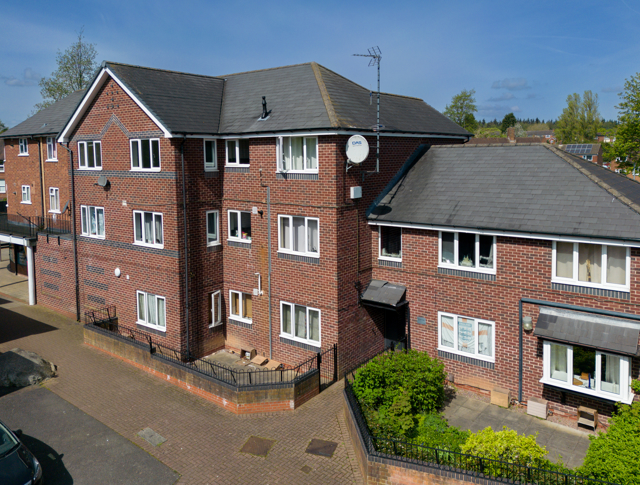 An aerial photo of St Peters Court