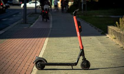 Close Up Of An E Scooter