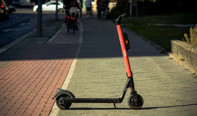 Close Up Of An E Scooter