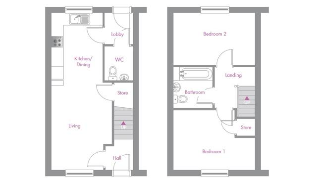 2 Bed Floor Plan