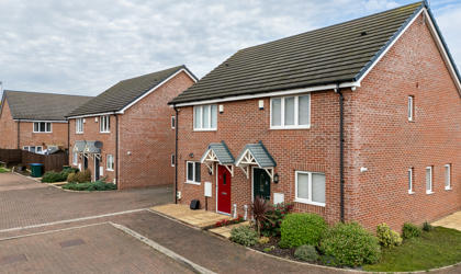 A row of homes at Mercia Gardens