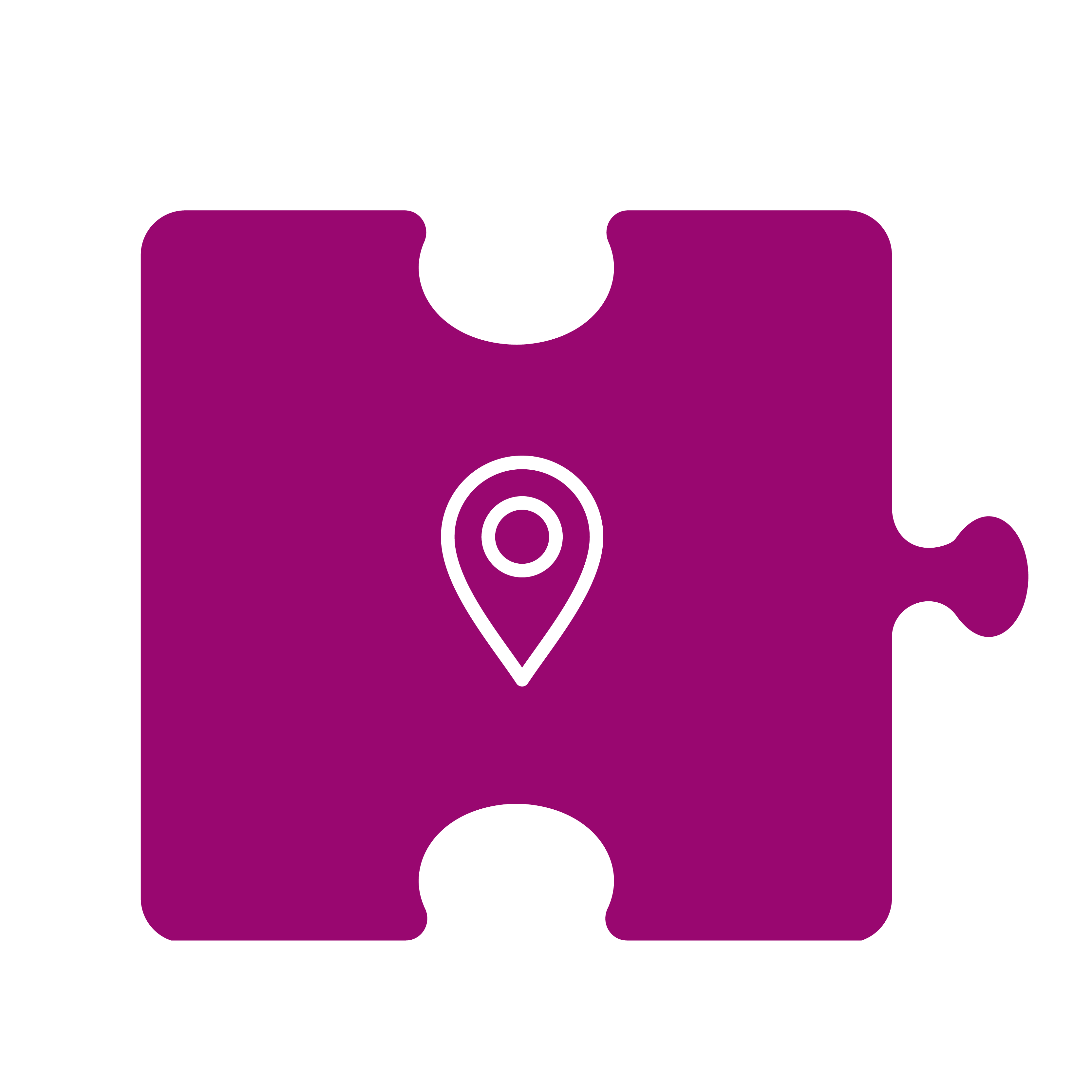 A jigsaw piece with a map icon